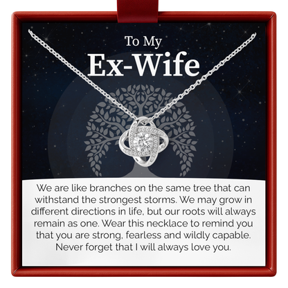 To My Ex-Wife Necklace - Love Knot Jewelry Gift from Ex-Husband