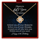 Cheers to 60 Years Necklace Birthday Gift for Her