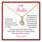 Best Friend Necklace for Women Bestie Gift with Friendship Message Card and Wishbone Necklace