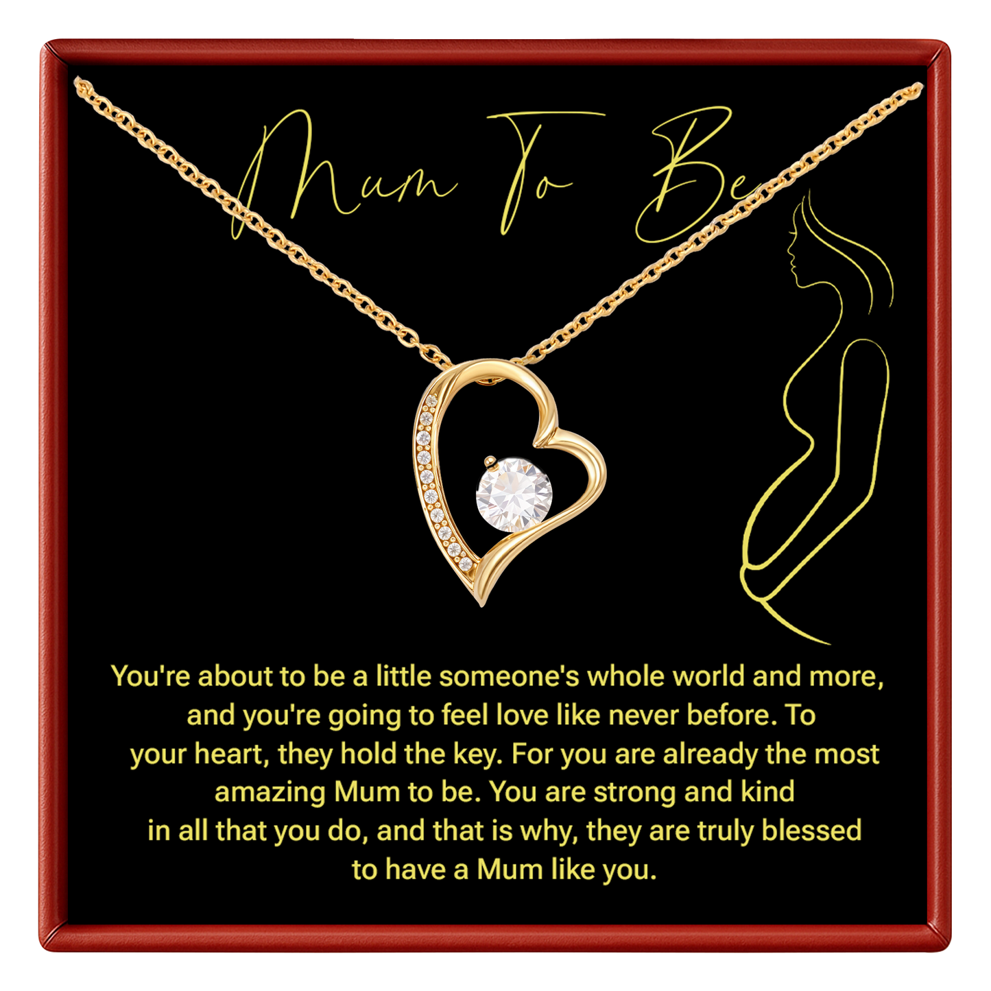 Mum To Be Necklace Pregnancy Gift for Expecting Mom, Baby Shower Gift for First Time Mother