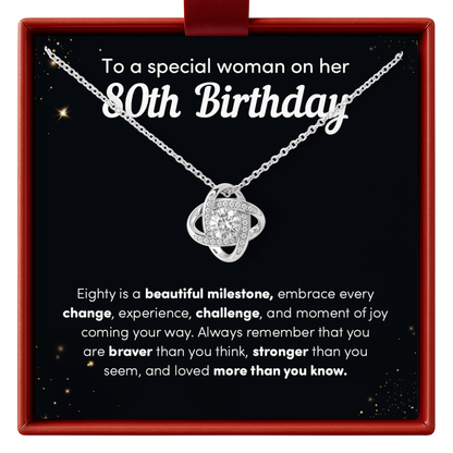 80th Birthday Necklace for Her