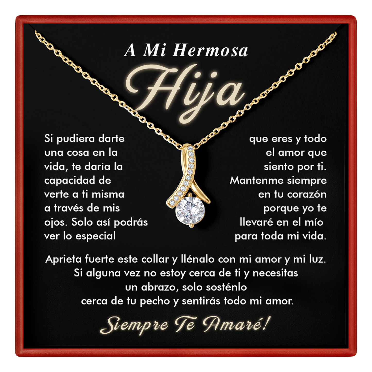 Collar para mi hermosa hija Regalo de cumpleaños o Navidad de papá o mamá
