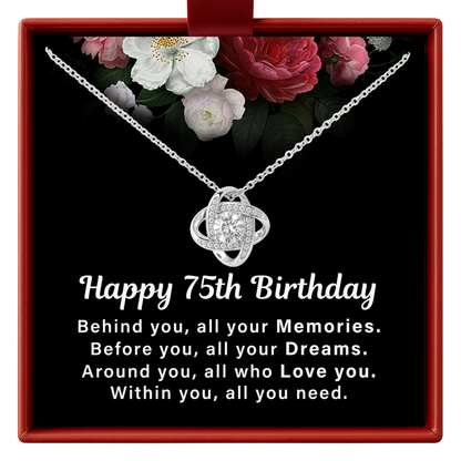 75th Birthday Necklace for Her Gift from Family