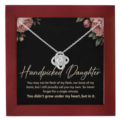Handpicked Daughter Necklace from Mom Adoption Gift