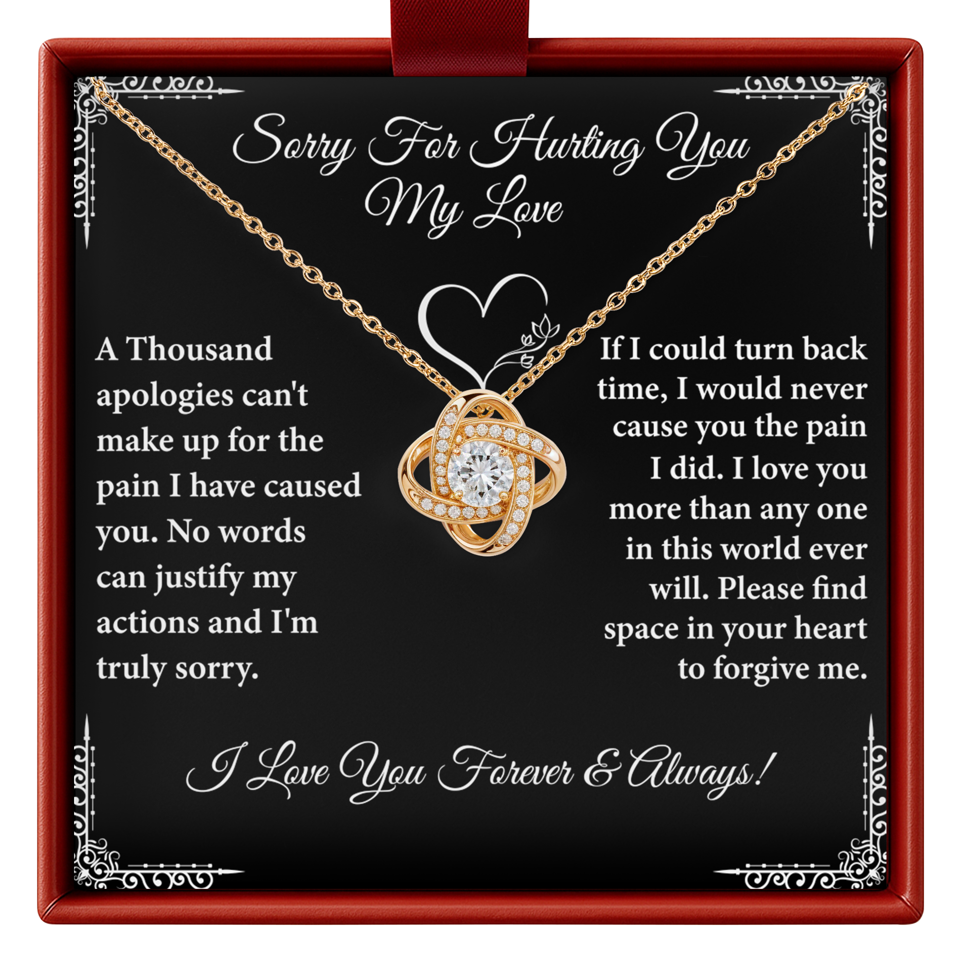 Sorry For Hurting You My Love Necklace Gift