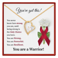 You’ve Got This Warrior Heart Necklace Strength & Encouragement Gift for Her