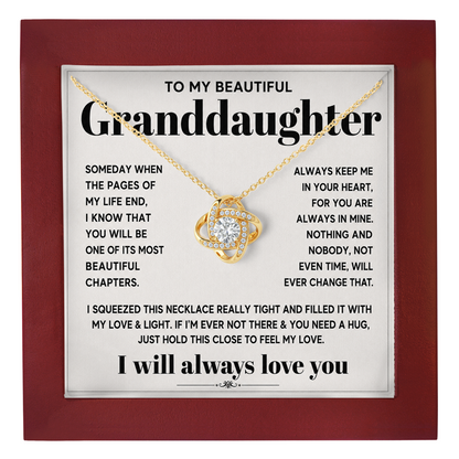 Granddaughter Necklace from Grandma or Grandpa Birthday Gift
