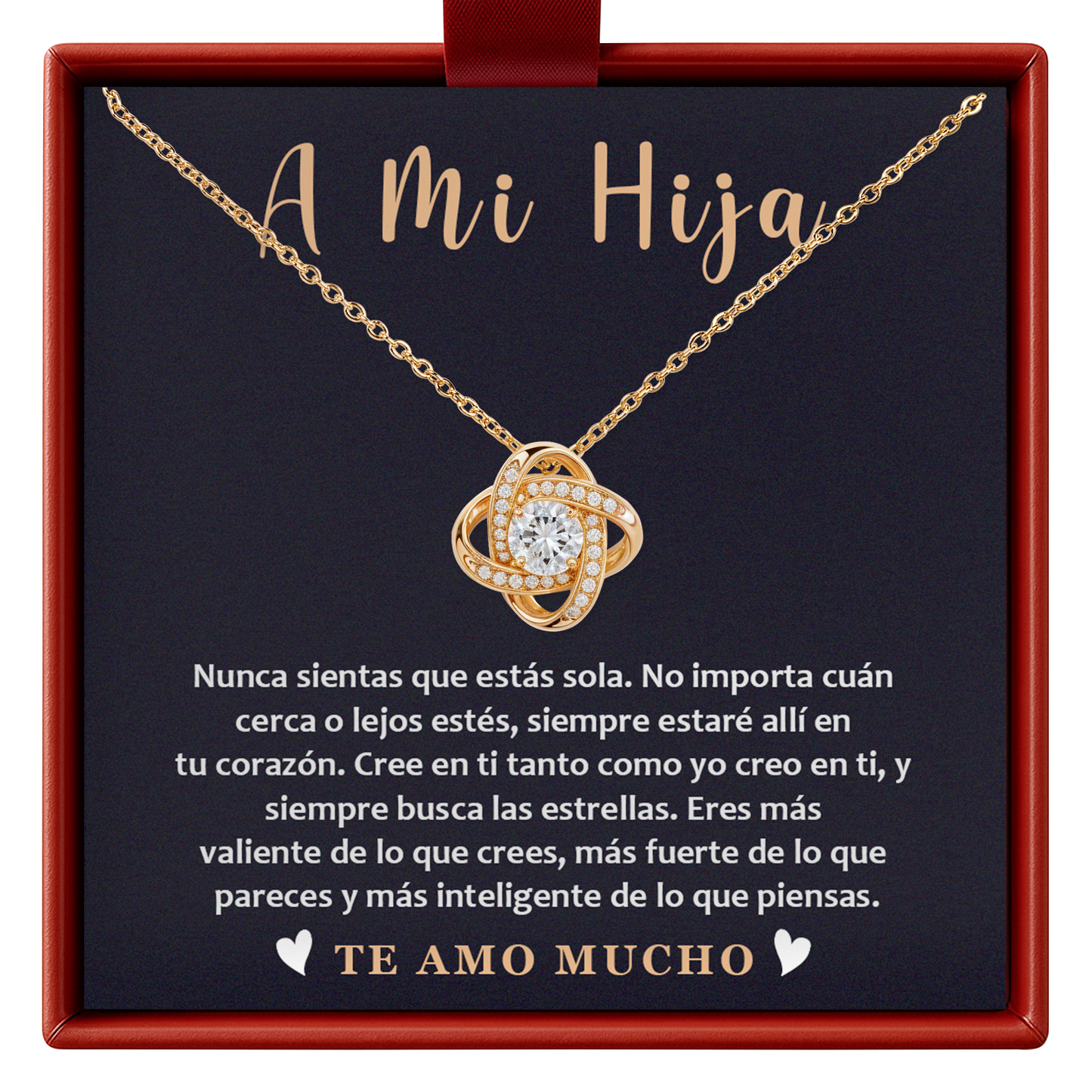 Collar A Mi Hija Regalo con Mensaje de Amor y Motivación