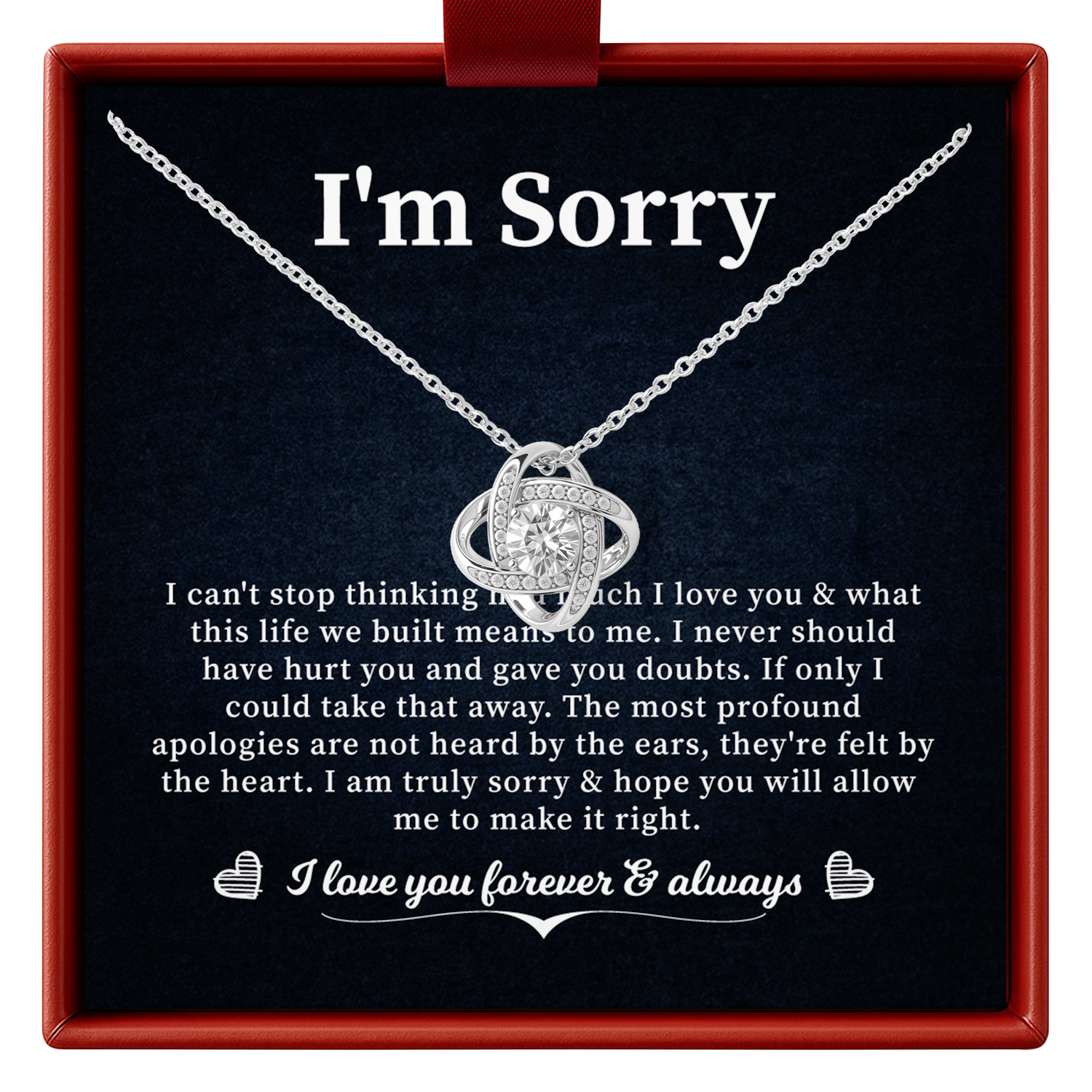 Apology Necklace Gift