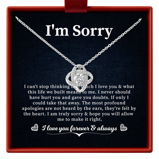 I’m Sorry Necklace for Wife or Girlfriend - Romantic Apology Gift Jewelry