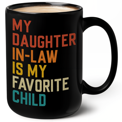 Funny Daughter-in-Law Gift Mug – Favorite Child Coffee Cup for In-Laws