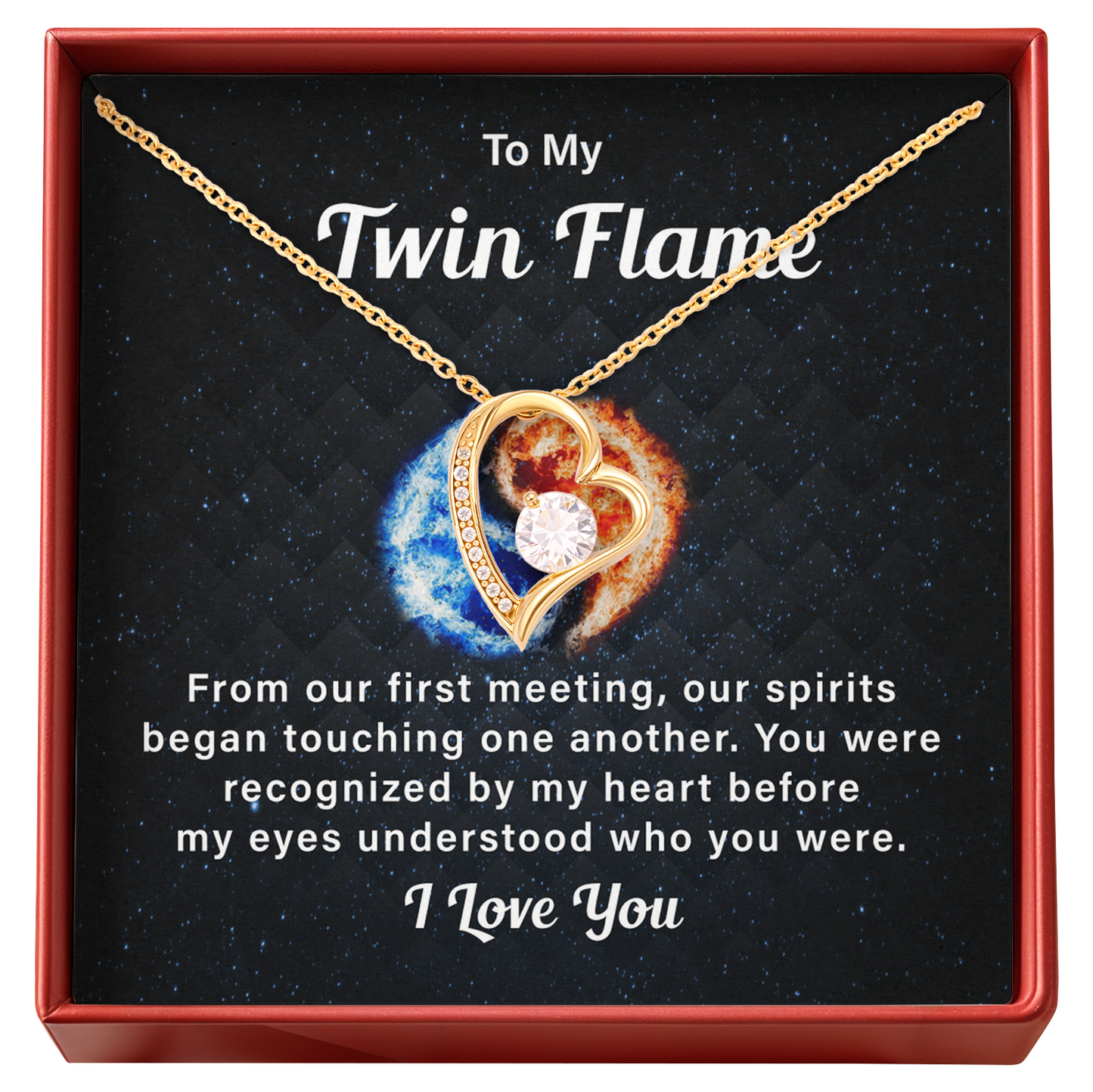 To My Twin Flame My Eyes Understood Who You Necklace Gift
