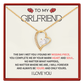 To My Girlfriend - Romantic Valentine's Necklace Gift with Message Card