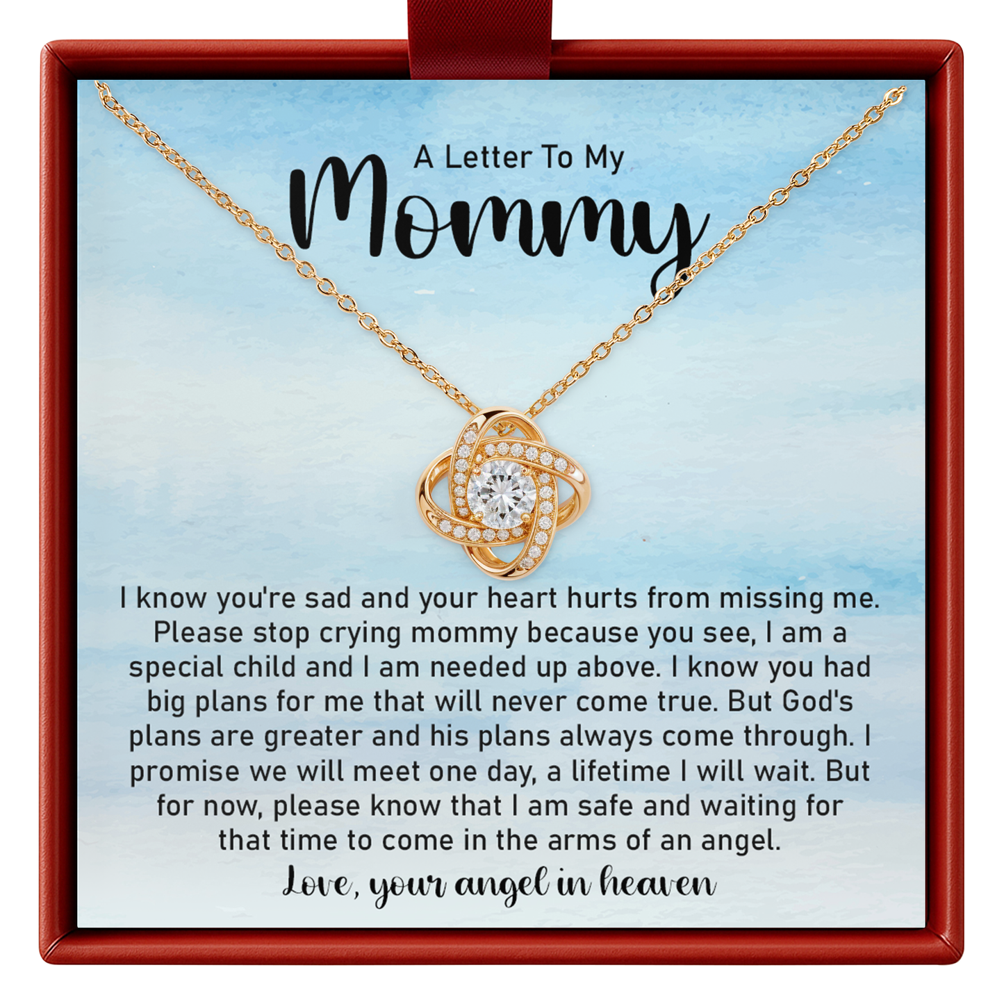 In Loving Memory Gift for Bereaved Mother Angel in Heaven Sympathy Keepsake