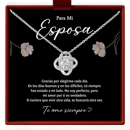 Para Mi Esposa Necklace Spanish Anniversary Gift for Wife