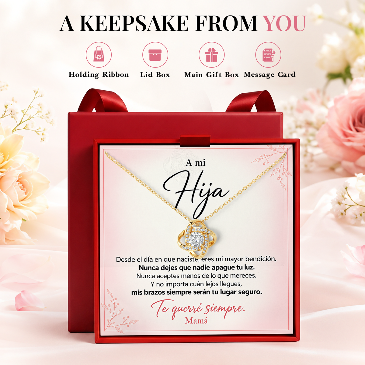 Spanish Daughter Necklace from Mom A Mi Hija Graduation Gift