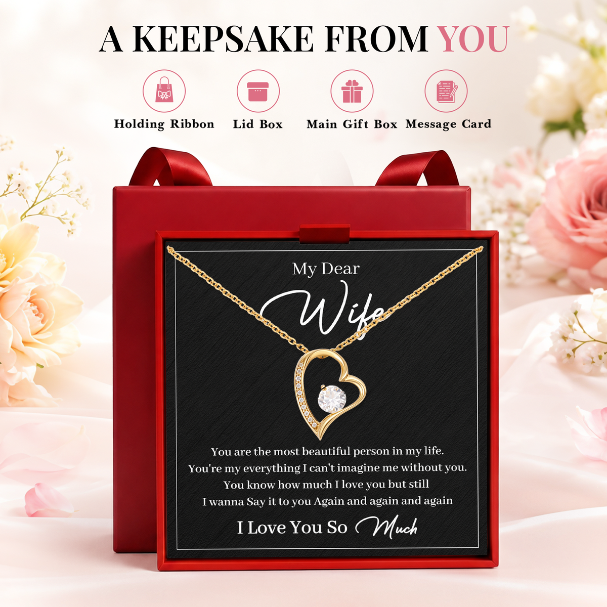 Wife Necklace from Husband Romantic I Love You Gift