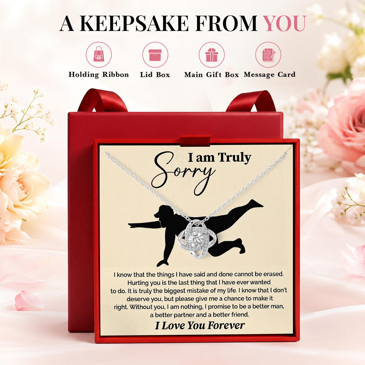 I Am Truly Sorry Necklace for Her Apology Gift for Wife