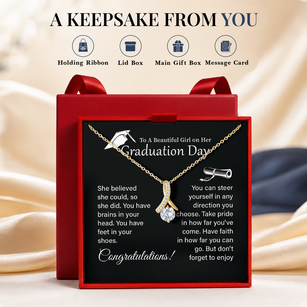 Graduation Necklace for Her College Graduate Congratulations Gift