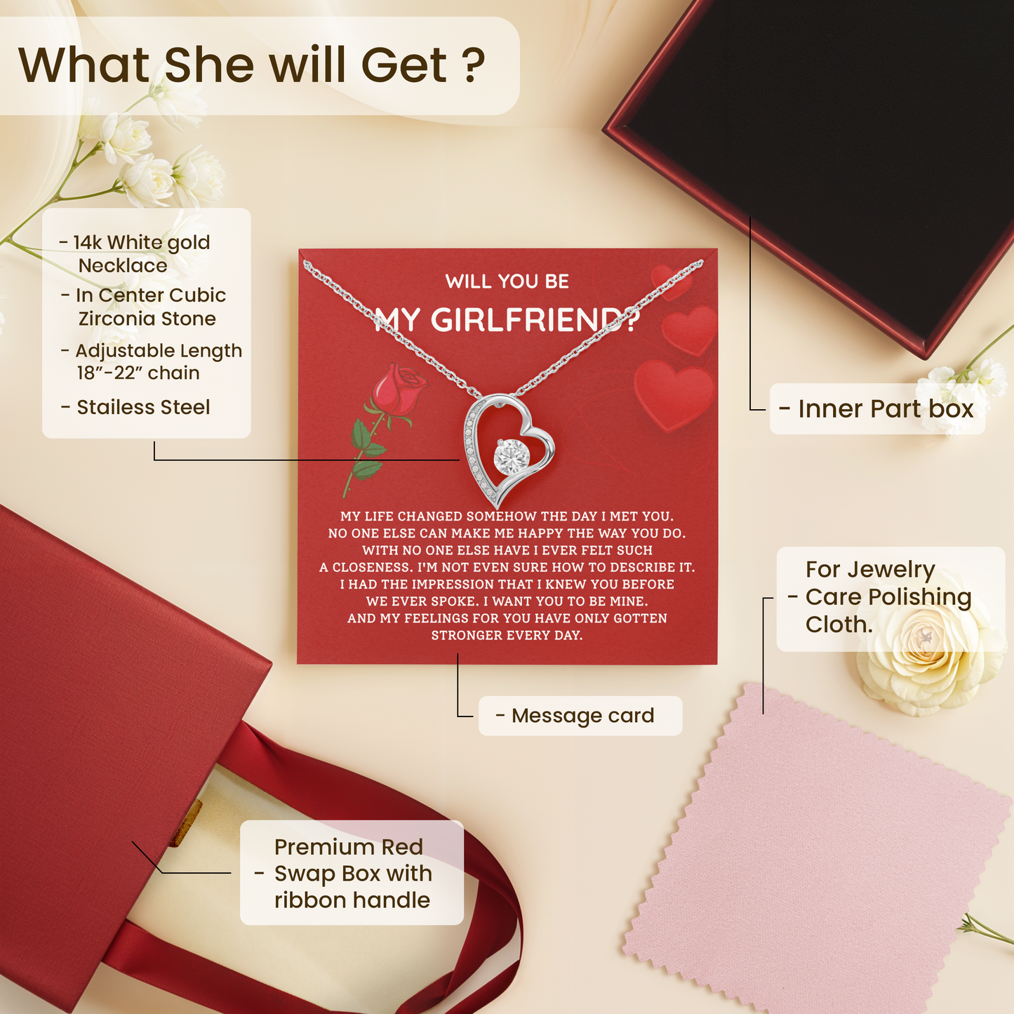 Will You Be My Girlfriend? - Romantic Proposal Gift, Heartfelt Love Message Keepsake, Celebrate New Beginnings Together