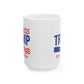 2025 Trump For President, White Mug, (11oz, 15oz)