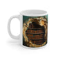 3D Bookshelf Ceramic white Mug 11oz