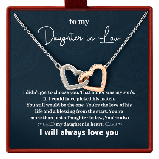 Daughter in Law Necklace from Mother in Law Bridal Shower Gift