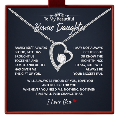 Bonus Daughter Necklace Gift, Sentimental Family Jewelry