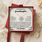 To My Granddaughter Love Knot Necklace For Her - Gift from Grandpa with Message