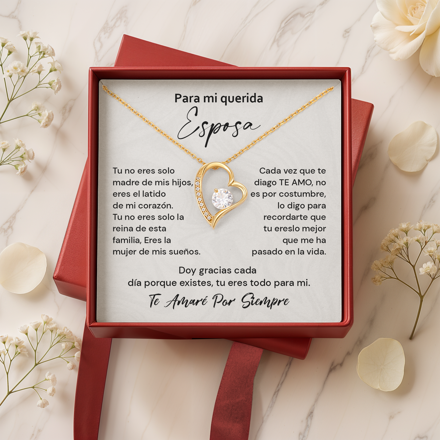 Collar Para Mi Querida Esposa - Regalo Romántico de Aniversario y Amor