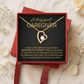 Caregiver Heart Necklace Thank You Gift for Her