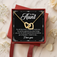 To My Aunt Interlocking Hearts Necklace – Meaningful Gift for Aunt, Appreciation Jewelry, Birthday Gift from Niece or Nephew