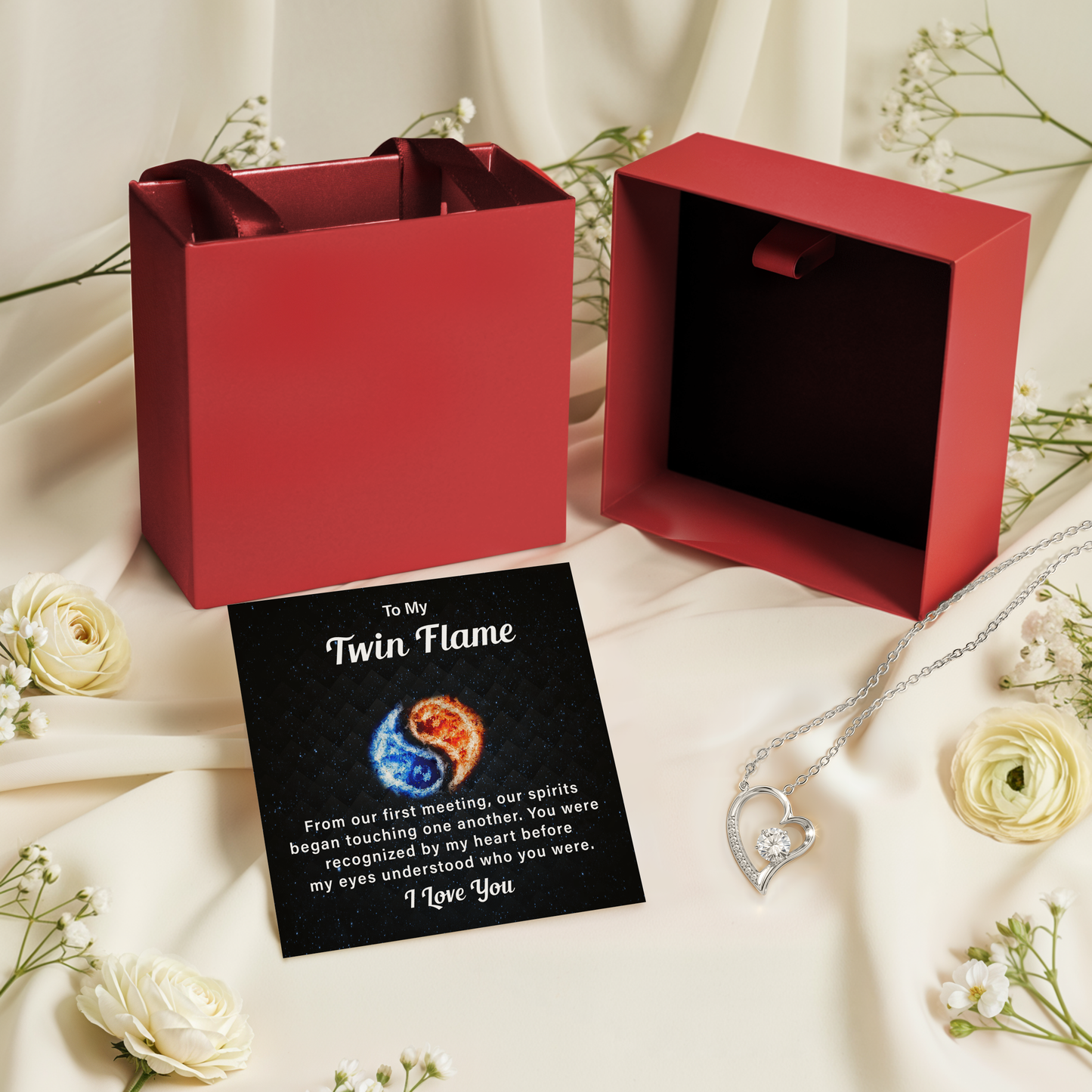 To My Twin Flame My Eyes Understood Who You Necklace Gift