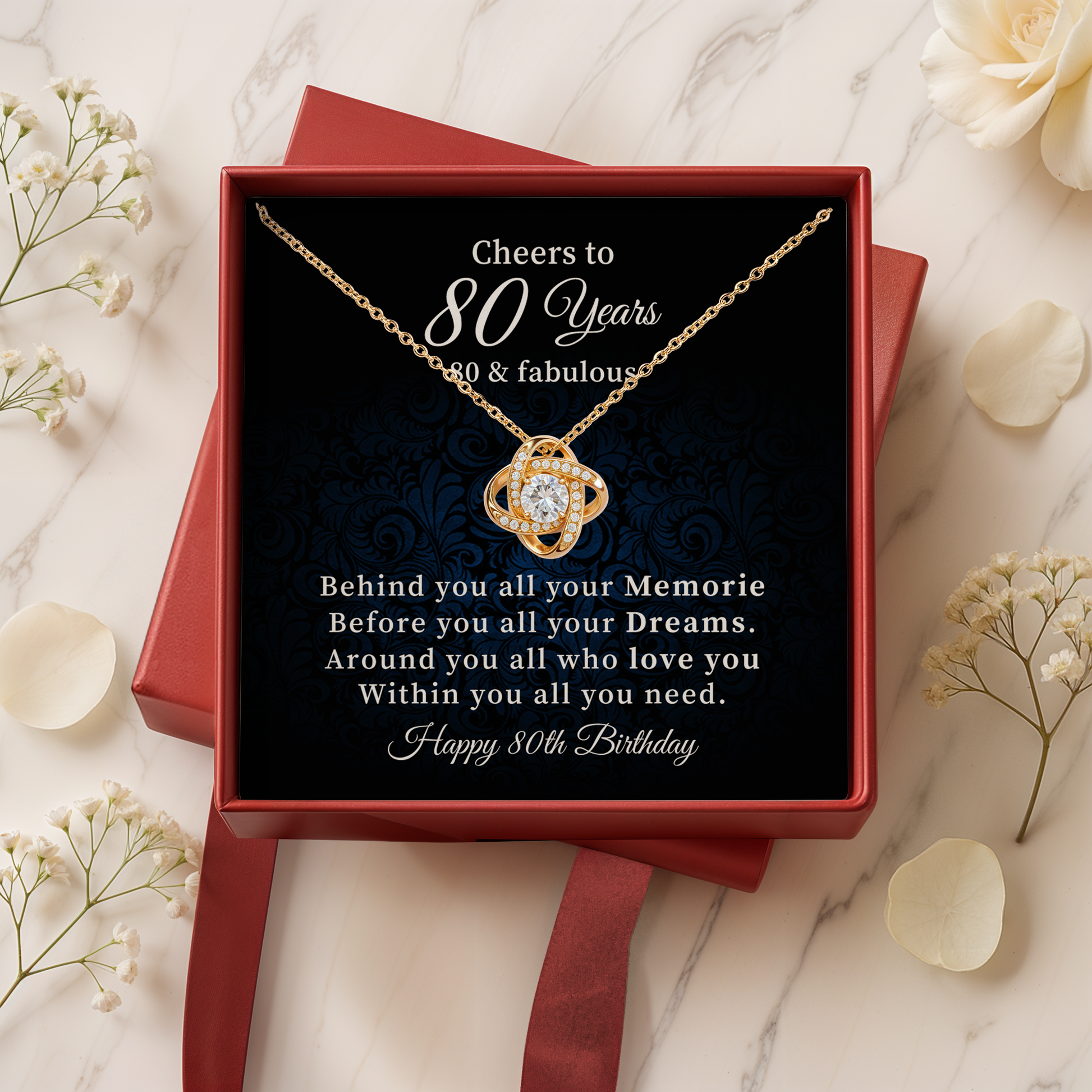 Cheers to 60 Years Necklace Birthday Gift for Her