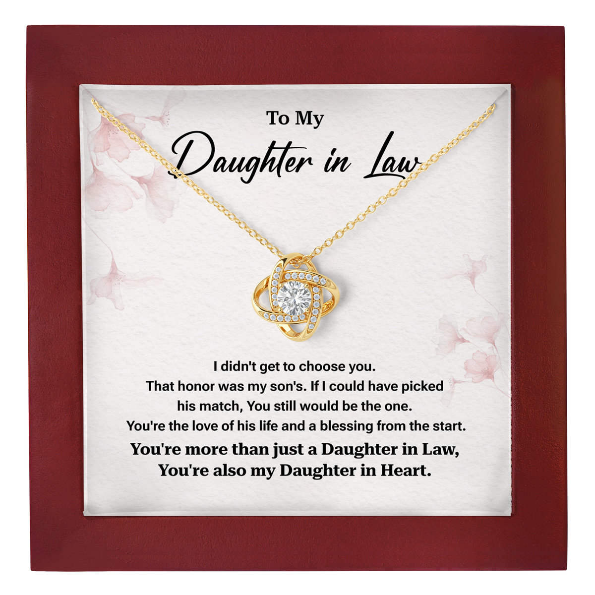 Daughter in Law Necklace from Mother in Law Wedding Gift
