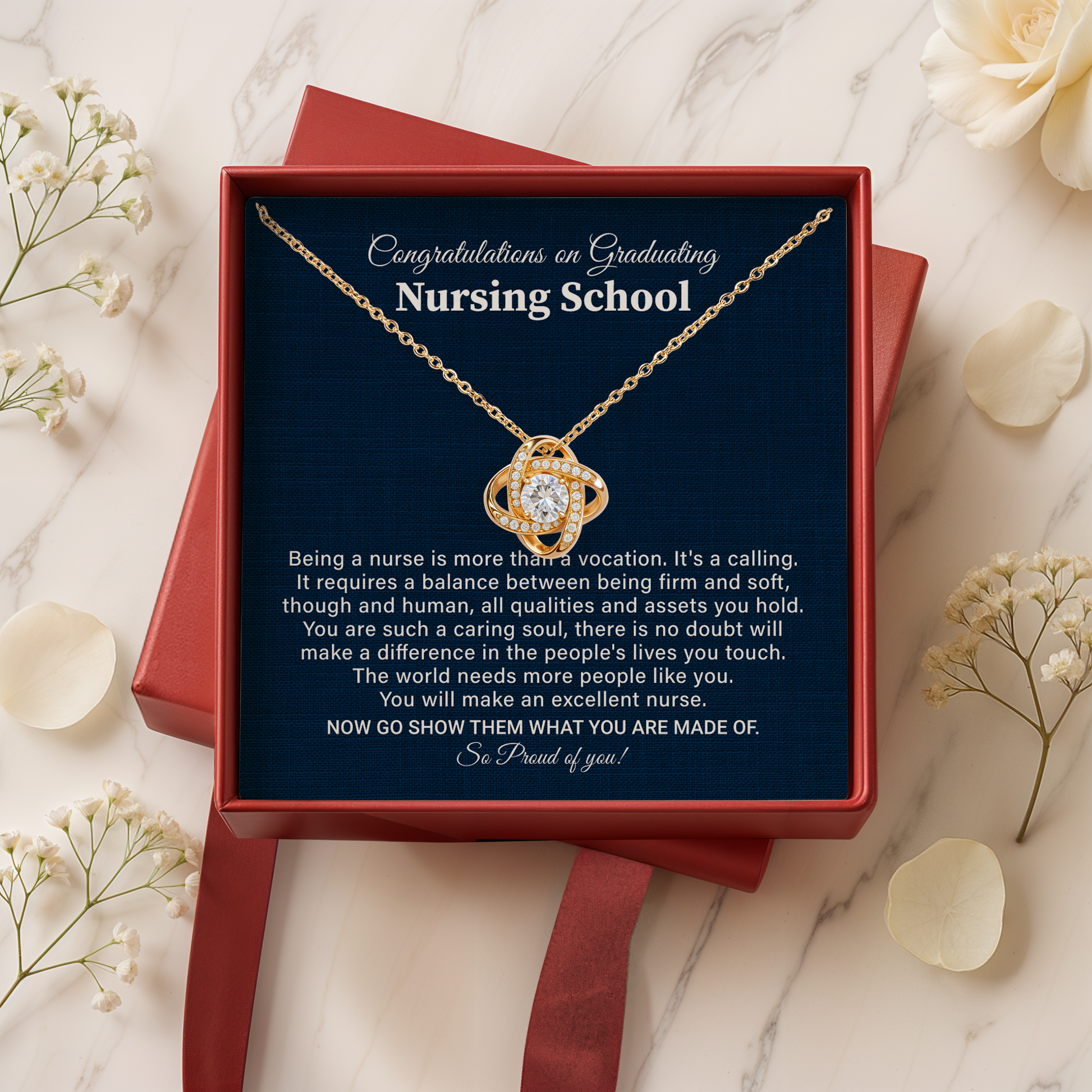 Nursing School Graduation Necklace Gift With Amazing Box