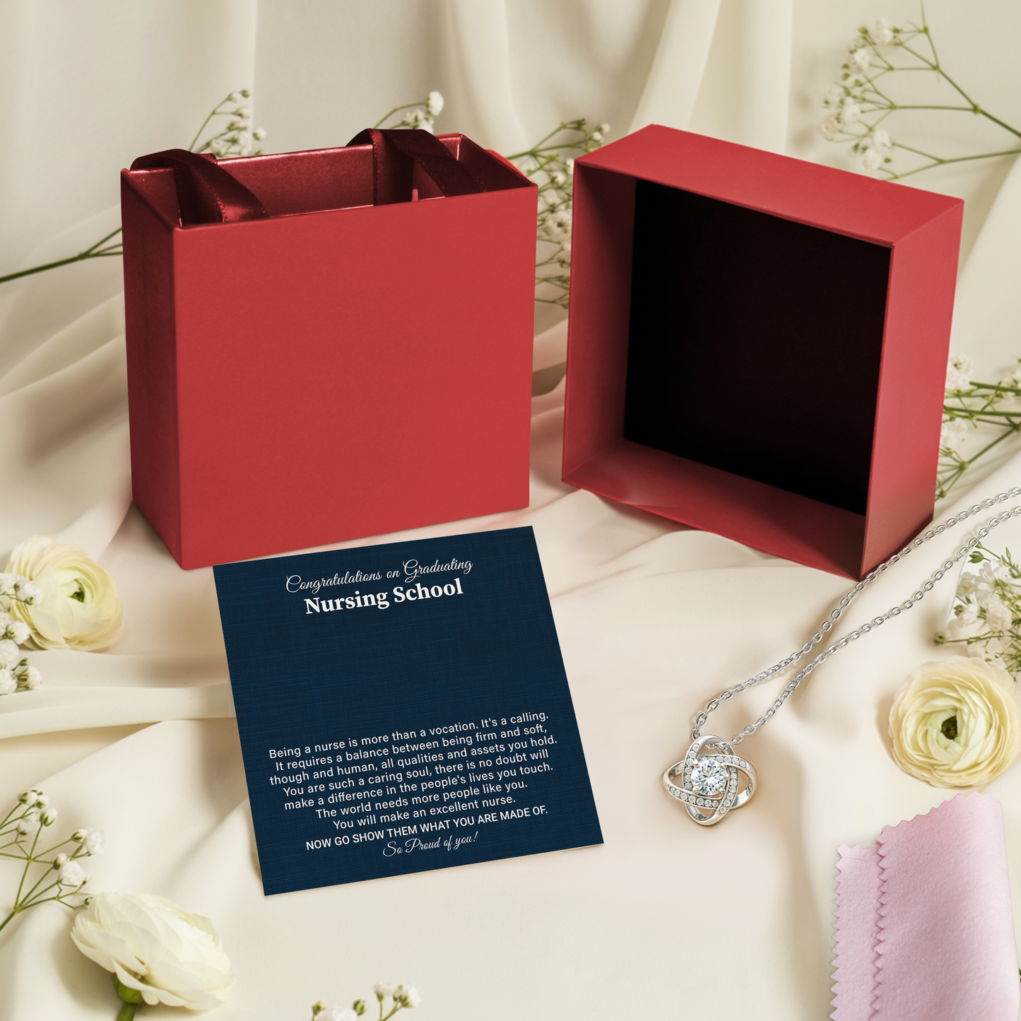 Nursing School Graduation Necklace Gift With Amazing Box