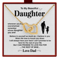 Dad to Daughter Necklace Gift, Father Daughter Sentimental Jewelry