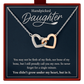 Handpicked Daughter Necklace from Mom Adoption Gift