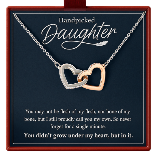 Handpicked Daughter Necklace from Mom Adoption Gift