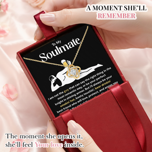 Soulmate Necklace for Her Funny Anniversary Gift from Husband