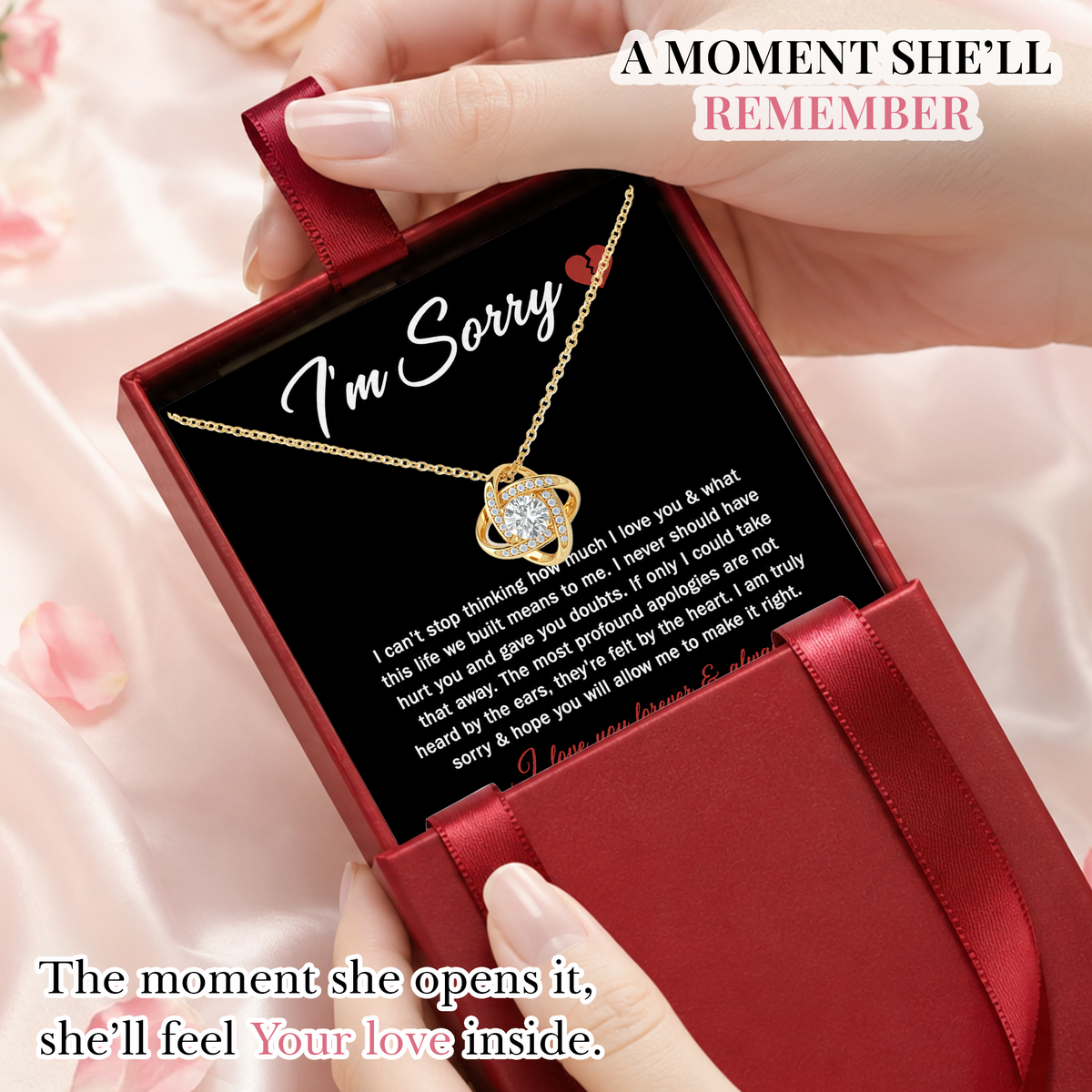 I'm Sorry Necklace for Wife or Girlfriend Romantic Apology Gift