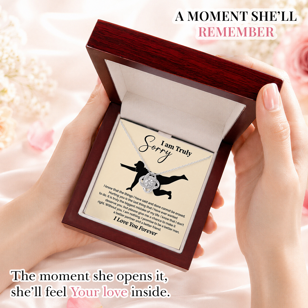 I Am Truly Sorry Necklace for Her Apology Gift for Wife