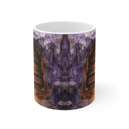 3D Bookshelf Ceramic white Mug 11oz