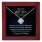 Cheers to 60 Years Necklace Birthday Gift for Her