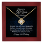 Cheers to 50 Years Necklace 50th Birthday Gift for Her