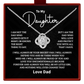 Dad to Daughter Necklace Gift Meaningful Father Daughter Jewelry
