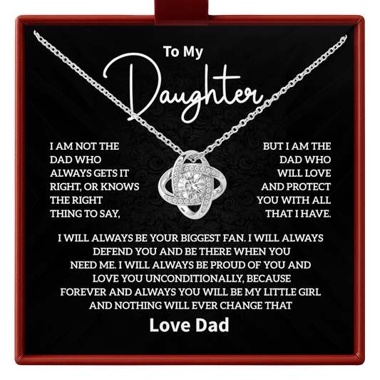 Dad to Daughter Necklace Gift Meaningful Father Daughter Jewelry