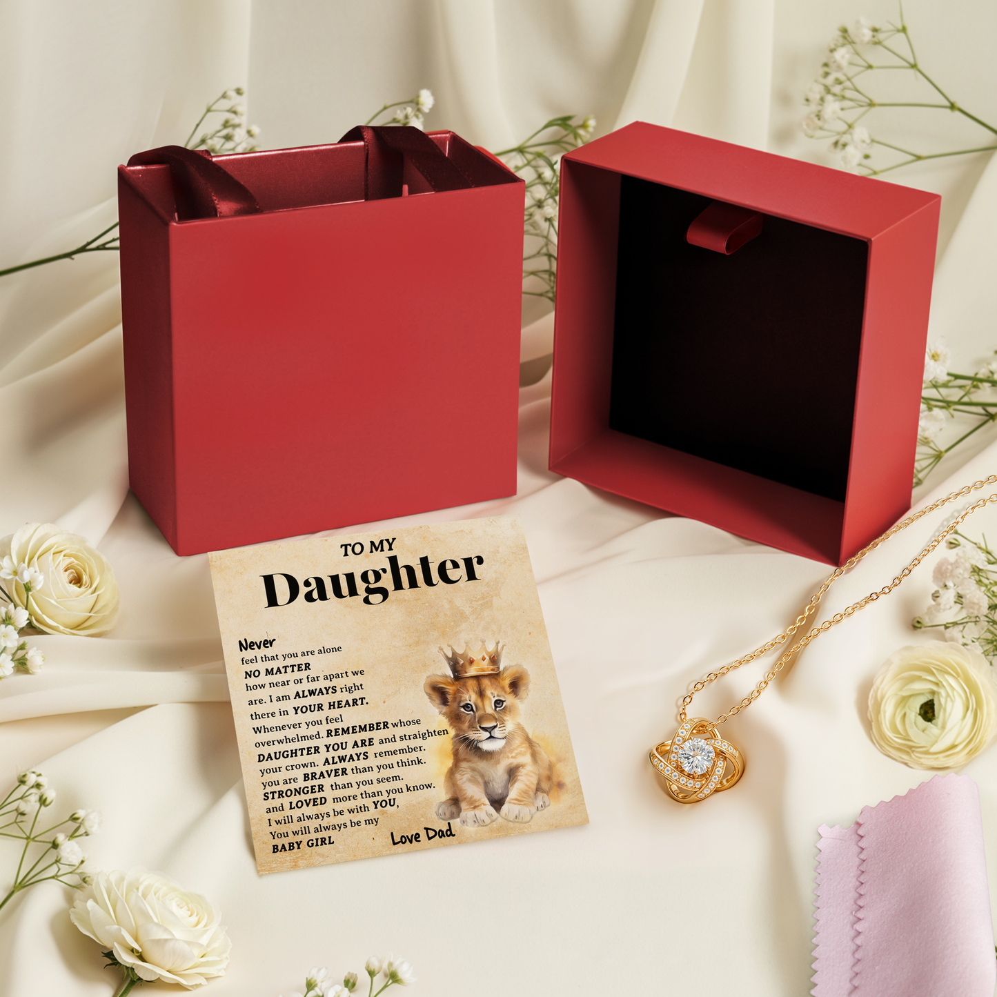 To My Daughter Necklace from Dad - Meaningful Father Daughter Jewelry