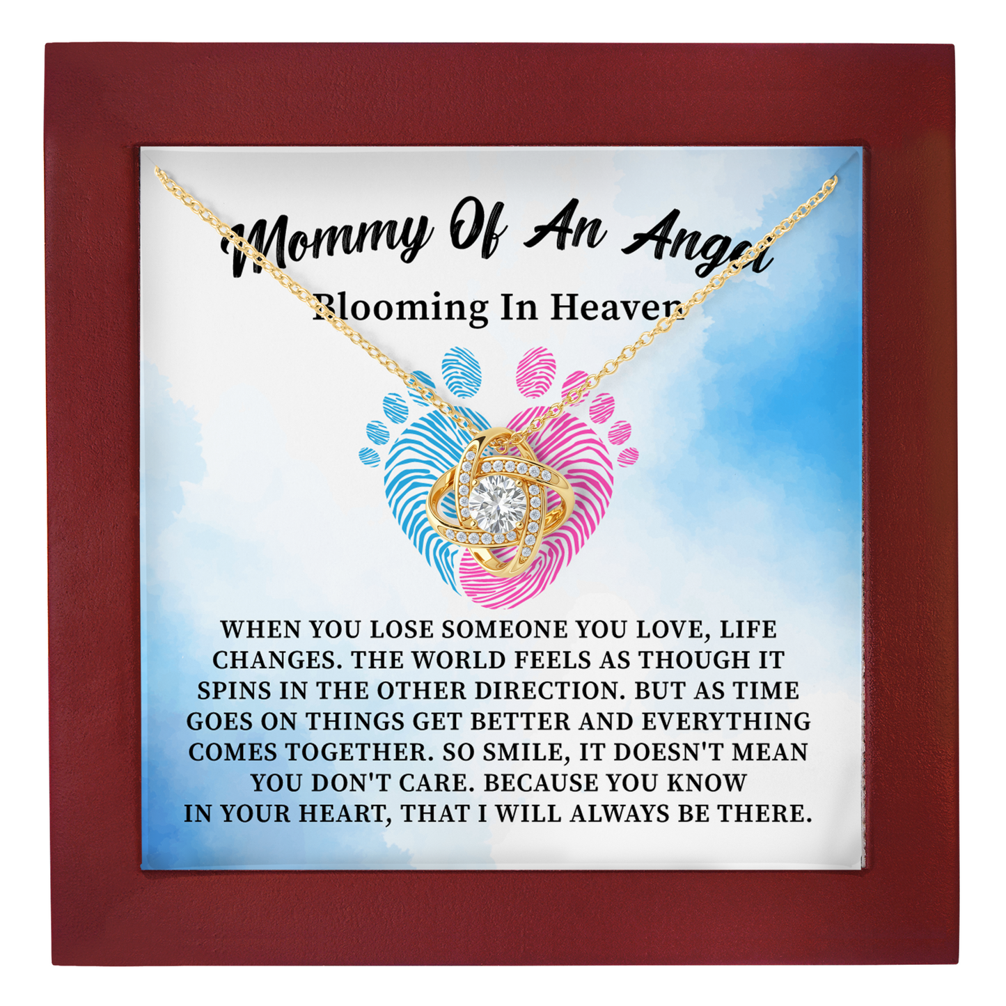 Mommy of an Angel Necklace Miscarriage Memorial Gift for Mom